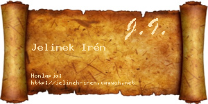 Jelinek Irén névjegykártya